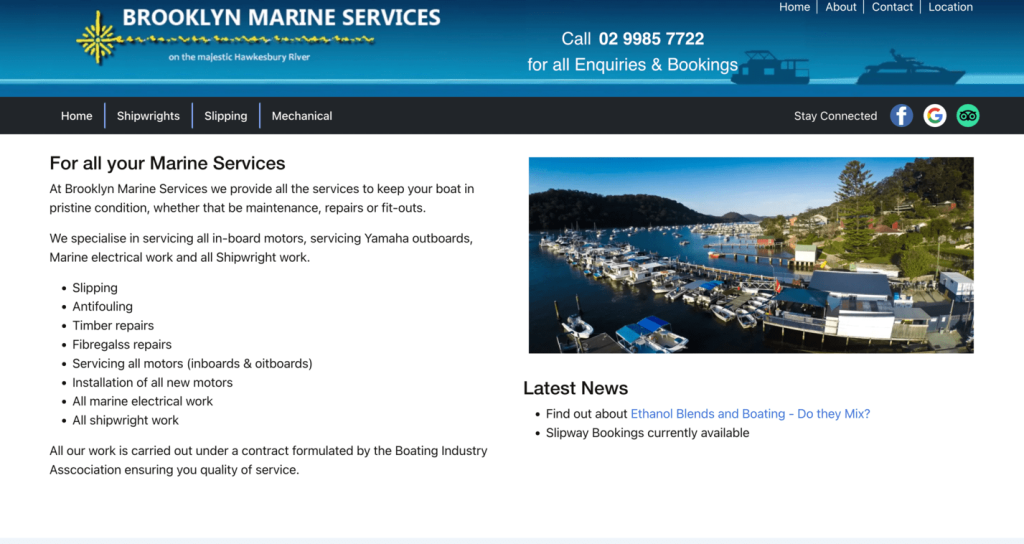 Boat Antifouling Services in Hawkesbury River Brooklyn Marina website