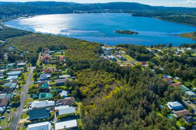 Davistown Aerial View Public Swing Moorings on Brisbane Water