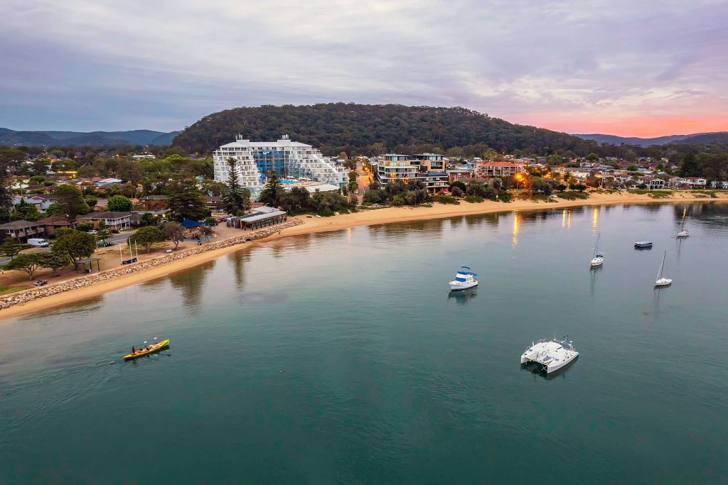 Ettalong Beach Aerial View Public Swing Moorings on Brisbane Water